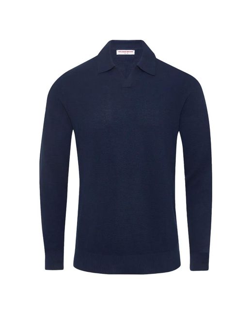 Orlebar Brown Blue Bresson Cashmere Sweater for men