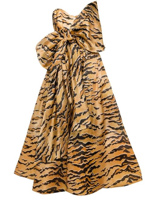 Zimmermann Natural Matchmaker Tiger-print Silk Midi Dress
