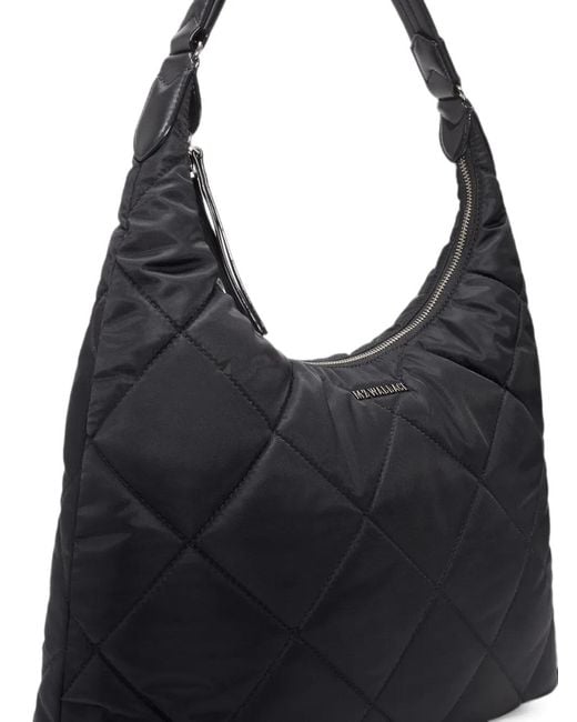 MZ Wallace Black Madison Quilted Shoulder Bag