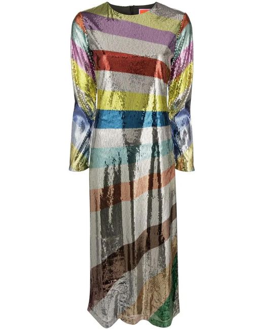 LaDoubleJ Metallic Supremes Swing Midi Dress