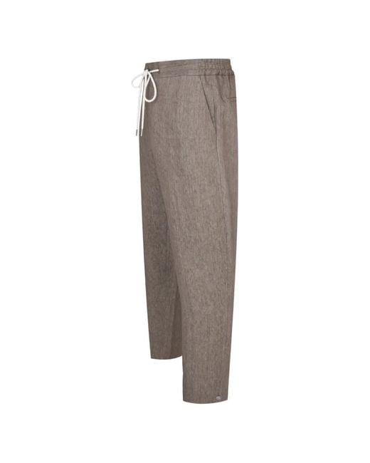 Tombolini Gray Zero Gravity Drawstring Trousers for men