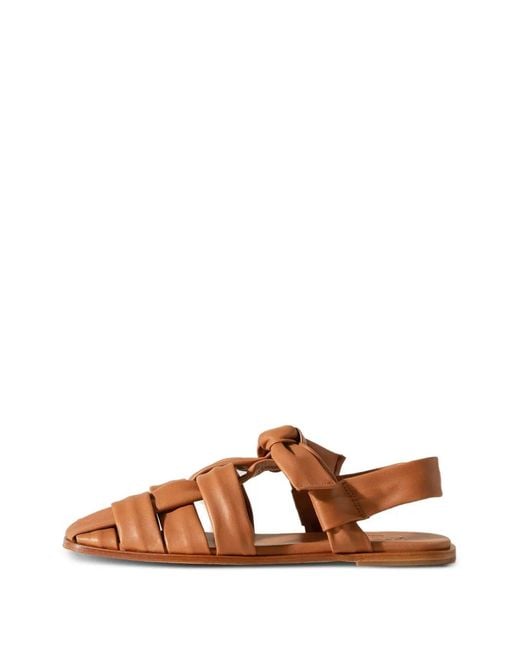 Hereu Brown Bena T-Bar Sandals