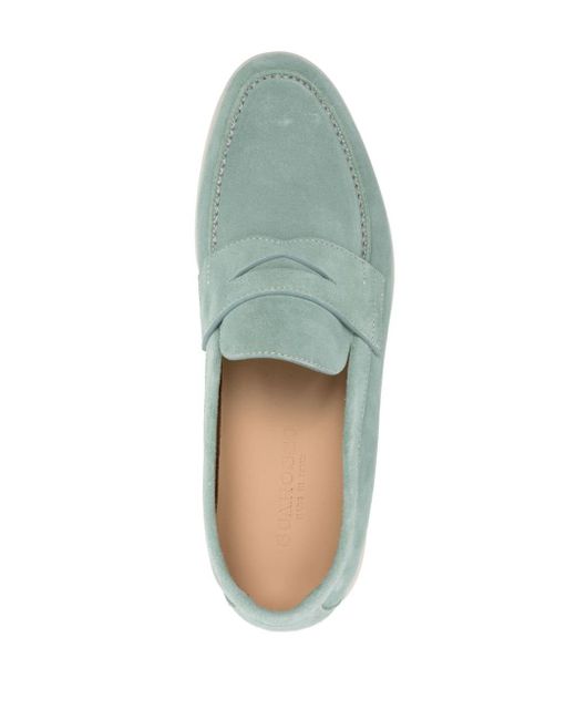 Scarosso Green Luciano Suede Loafers for men