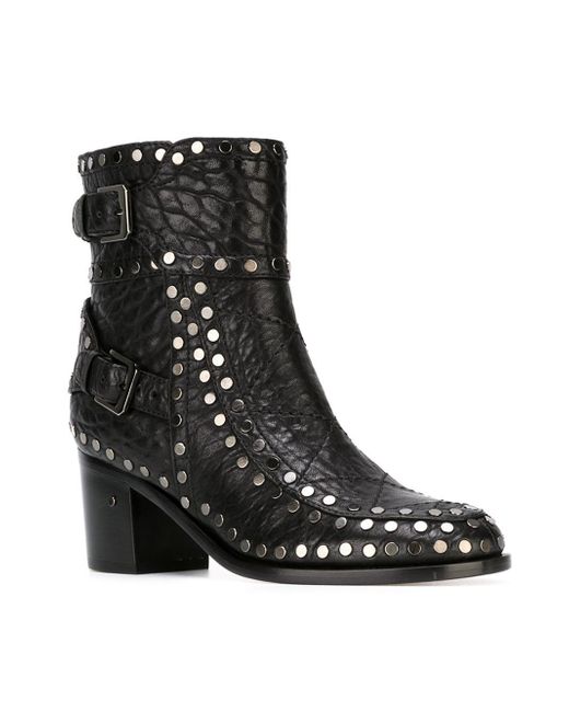 Laurence Dacade Studded Leather Ankle Boots in Black Lyst