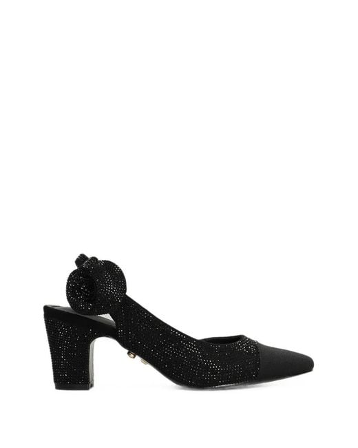 Twentyfourhaitch Black Esea Crystal-Embellished Floral-Detail Pumps