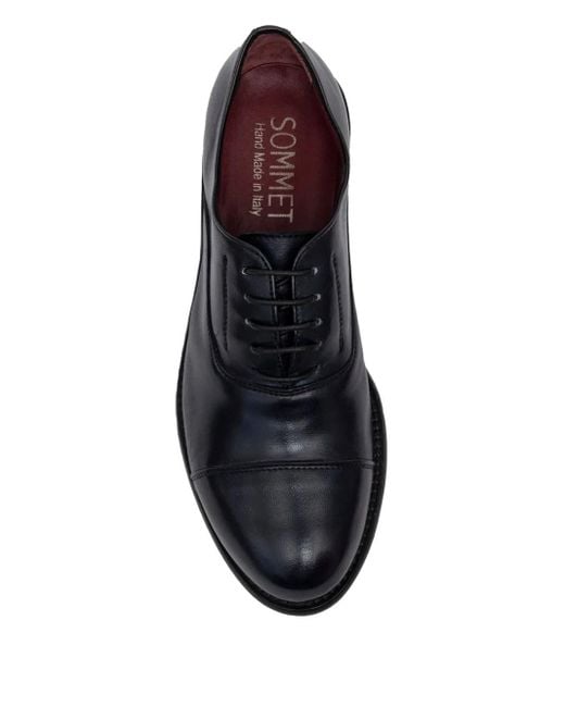 SOMMET Blue Lace-Up Cap-Toe Oxford Shoes
