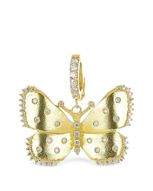 Tanya Farah Metallic Large Butterfly Enhancer Diamond Pendant
