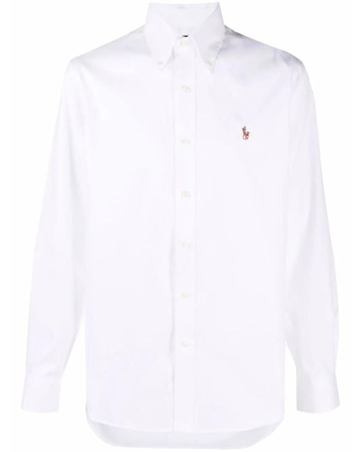 Polo Ralph Lauren White Slim Fit Oxford Shirt for men