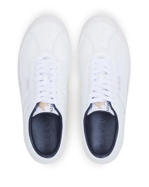 Lanvin White Leather Sneakers for men