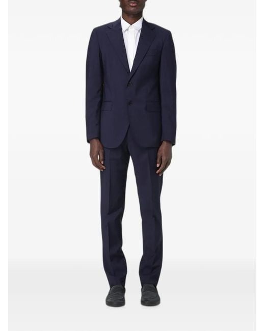 Colamarino Blue Single-Breasted Suit for men