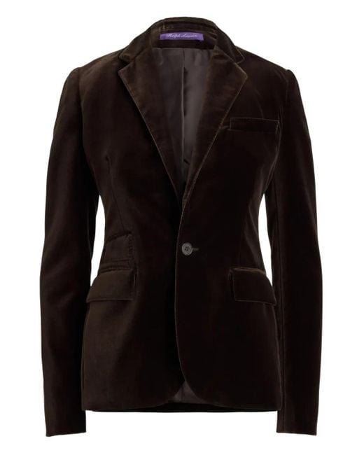Blazer con detalle de volantes Ralph Lauren de color Black