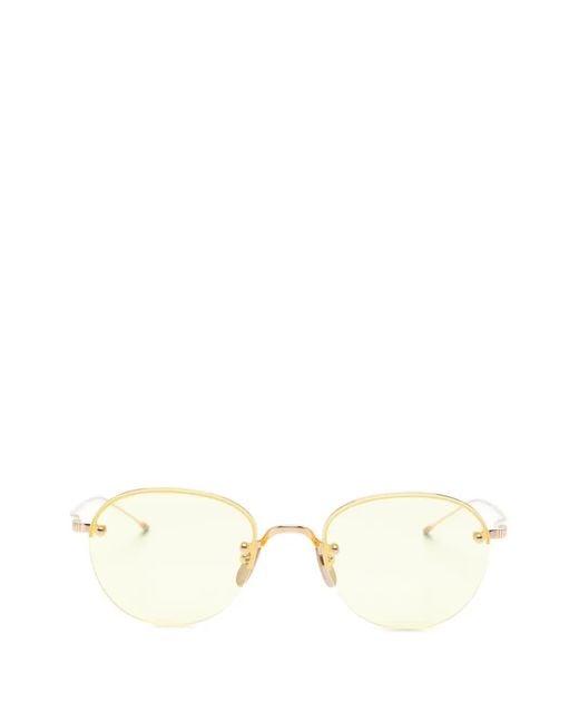 Thom Browne Natural Round-Frame Sunglasses