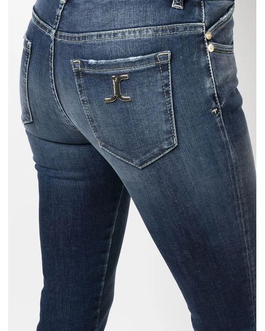 Just Cavalli Blue Mid-Rise Skinny Jeans