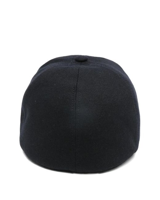 Corneliani Black Tonal Logo Cap for men