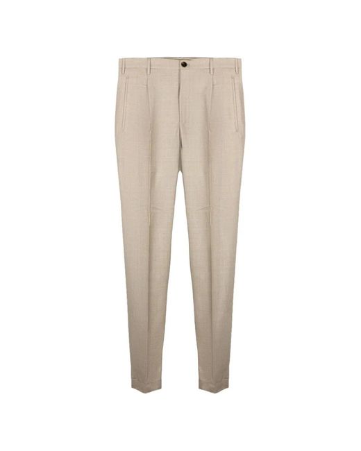 Incotex Natural Pantalon De Costume À Plis for men