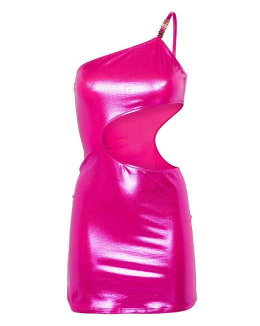 Moschino Pink Strand-Minikleid aus Lamé