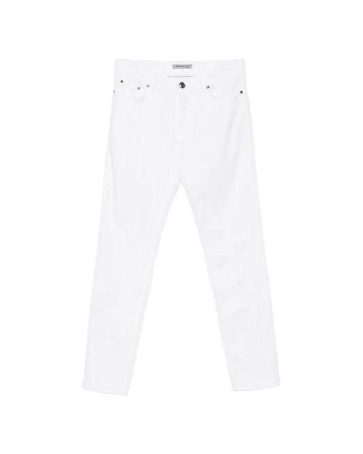Sartorio Napoli White Logo-Patch Trousers for men