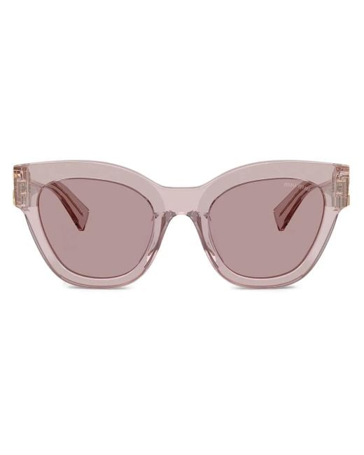 Miu Miu Pink Oversize-Frame Sunglasses