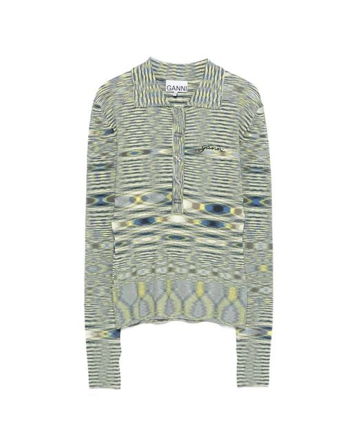 Ganni Green Recycled Viscose Polyamide Jersey
