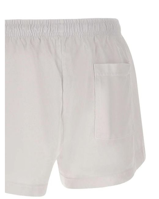 Sporty & Rich White Run Club Disco Logo-Print Shorts