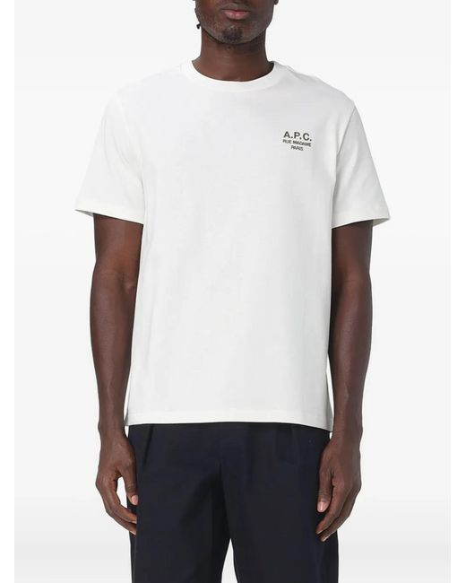 A.P.C. White Rue Madame T-Shirt for men