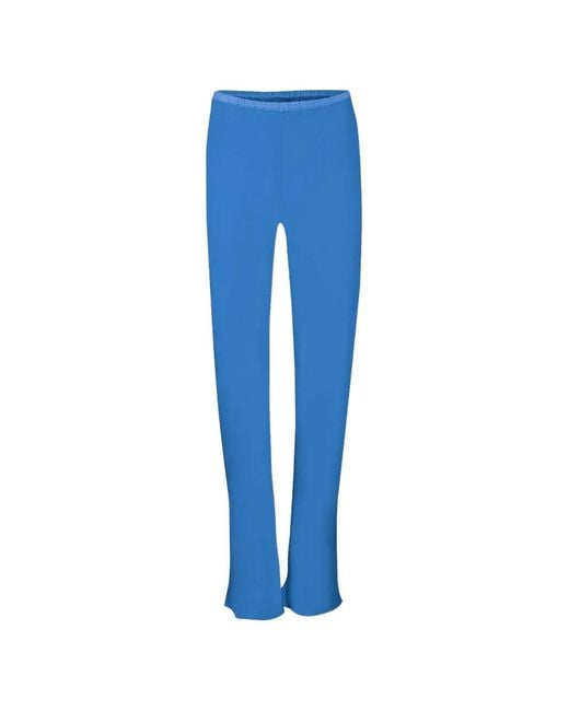 Peter Cohen Blue Bias Wide-Leg Trousers