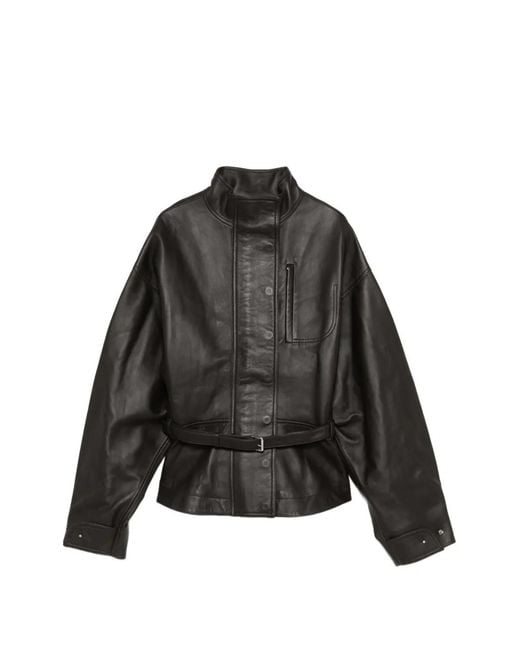 Jacquemus Black The Ciro Belted Leather Jacket