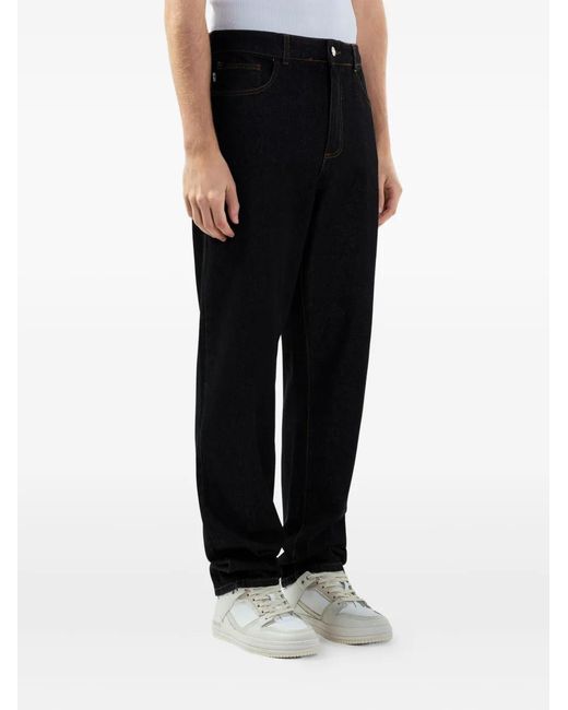 Gcds Black Logo-Detail Jeans for men