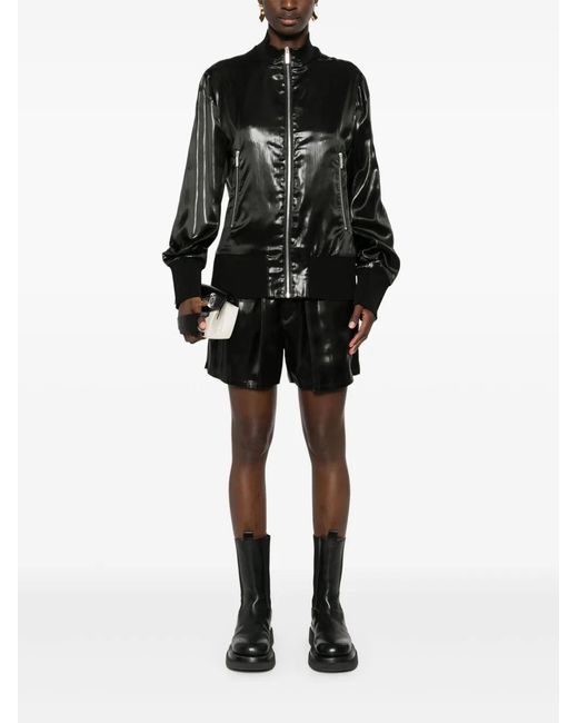 SAPIO Black Ciré-Effect Jacket