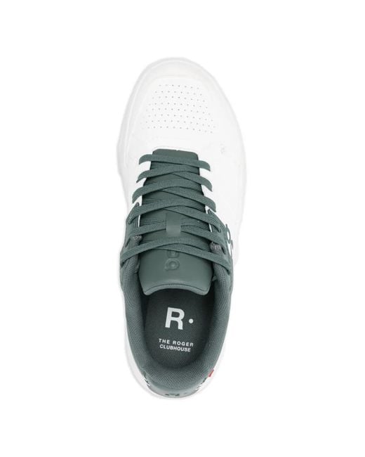 On Shoes White The Roger Perforated-Detail Sneakers