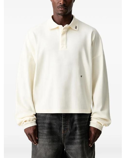 Rhude White Cotton Polo Shirt for men