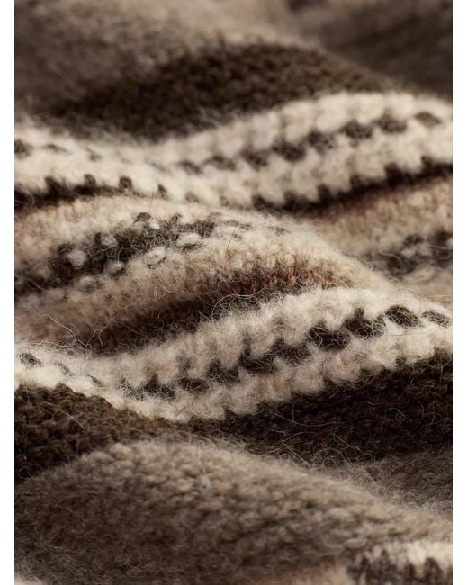 RRL Natural Patterned Belted Cardigan