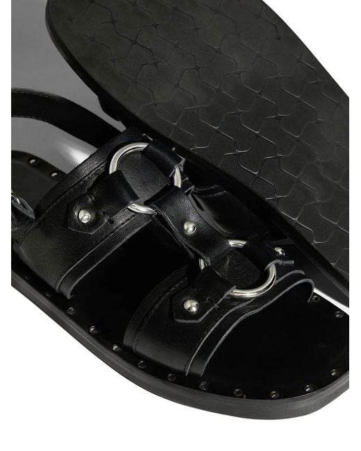 DSquared² Black Harley-Inspired Flat Sandals For for men
