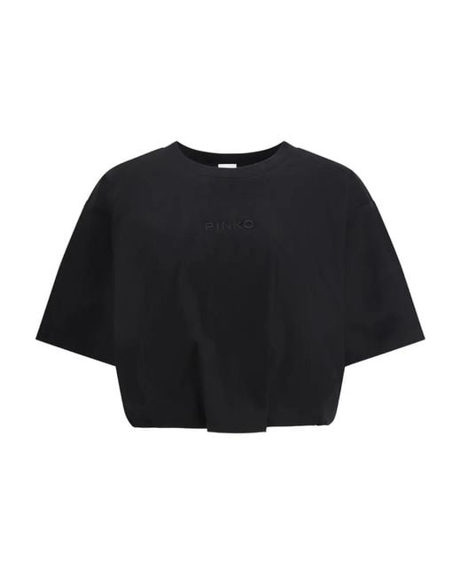 Pinko Black Cropped T-Shirt