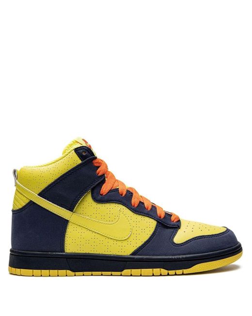 Nike Leather Dunk High Sneakers in Yellow (Blue) for Men | Lyst Canada