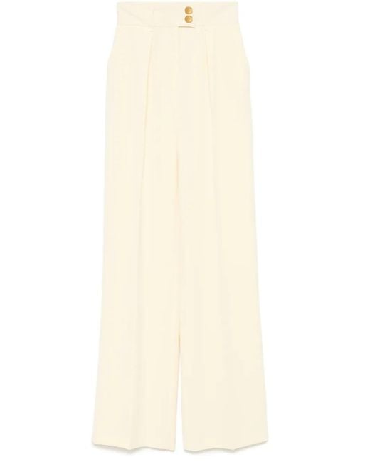 Pantalon Droit À Taille Haute Elisabetta Franchi en coloris White