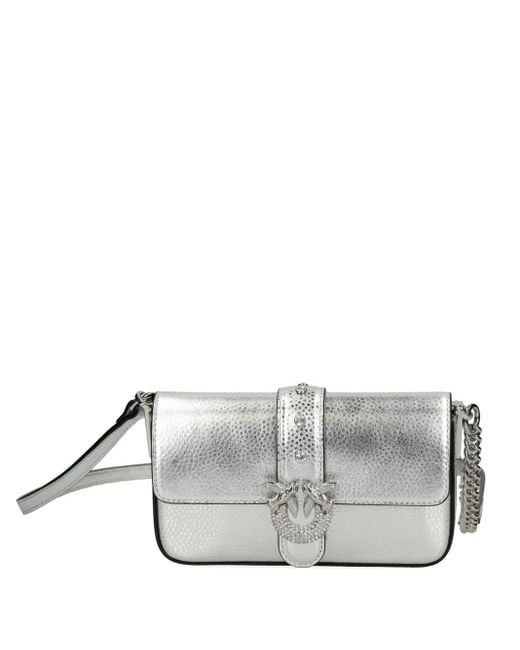 Pinko Metallic Love Bag One Slouchy Baby Shoulder Bag