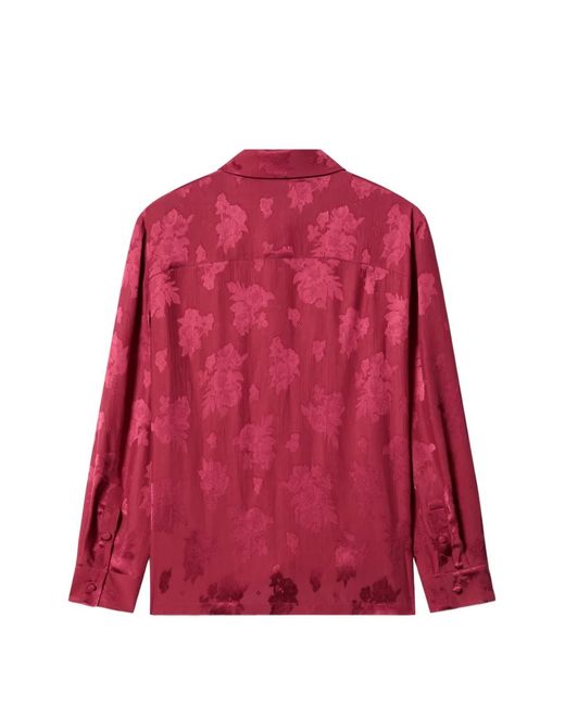 LaDoubleJ Red Floral Pattern Shirt