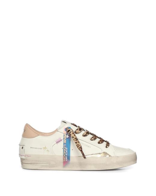 Crime London White Sk8 Deluxe Sneakers