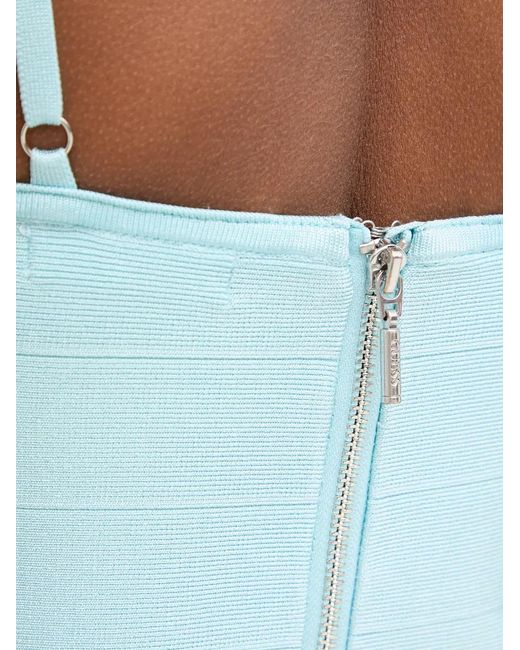 Guess Blue Cowl-Neck Mini Dress