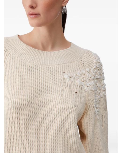 Liu Jo Natural Pull En Raphia À Broderies