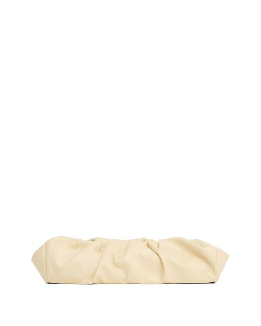 Mansur Gavriel Natural Cloud Ruched Clutch
