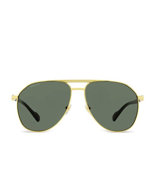 Gucci Green Gg1220 Pilot Sunglasses for men