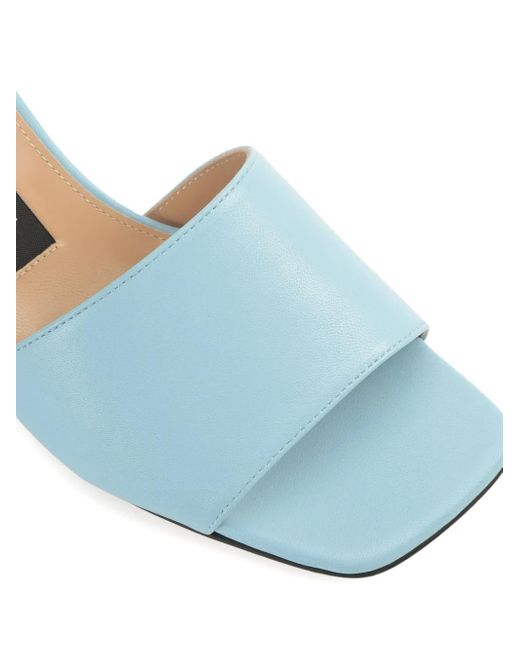 Sergio Rossi Blue 45Mm Leather Sandals