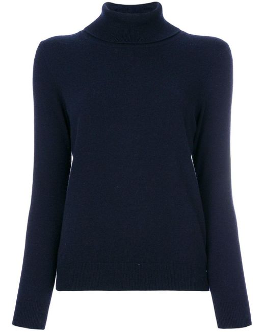 N.Peal Cashmere Cashmere Polo Neck Sweater in Blue - Lyst