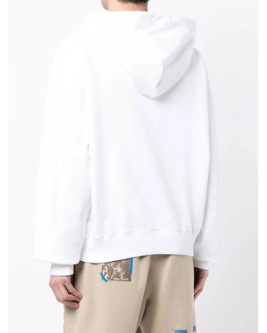 Off-White c/o Virgil Abloh White Arrows-Print Cotton Hoodie for men