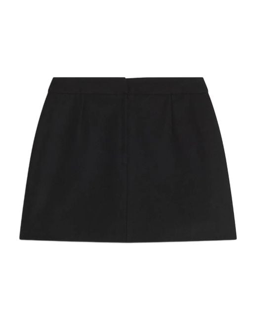 Maison Kitsuné Black Front-Pocket Mini Skirt