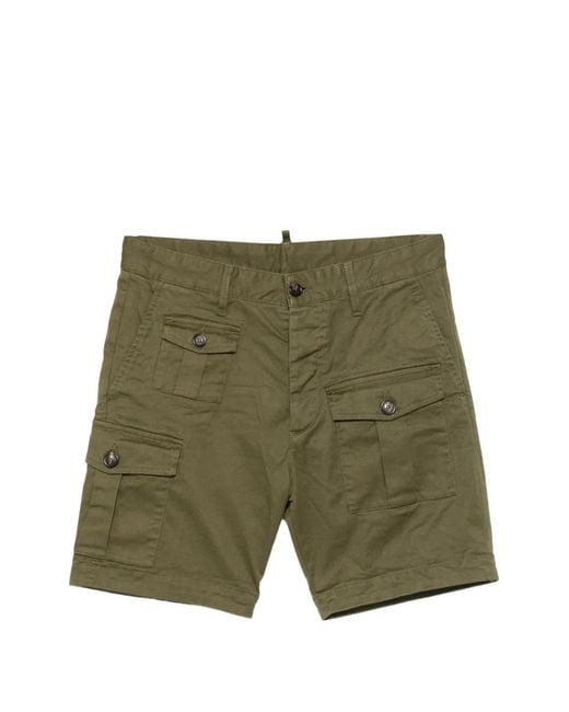 Bermudas Cargo Con Múltiples Bolsillos DSquared² de hombre de color Green