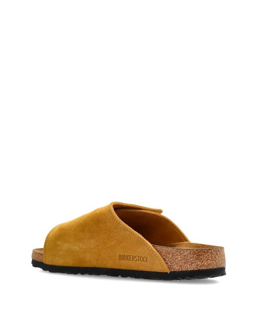 Birkenstock Brown Suede Open Flat Sandals