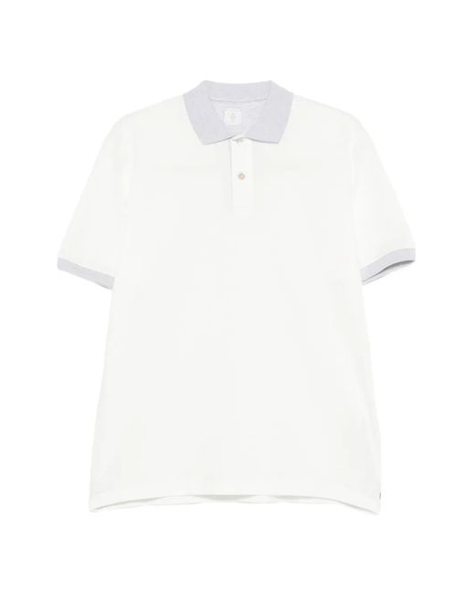 Eleventy White Buttoned Polo Shirt for men